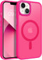 BENTOBEN Hot Pink Magnetic Case for iPhone 13/14 - Slim, Shockproof, Translucent Matte, Compatible with MagSafe.
