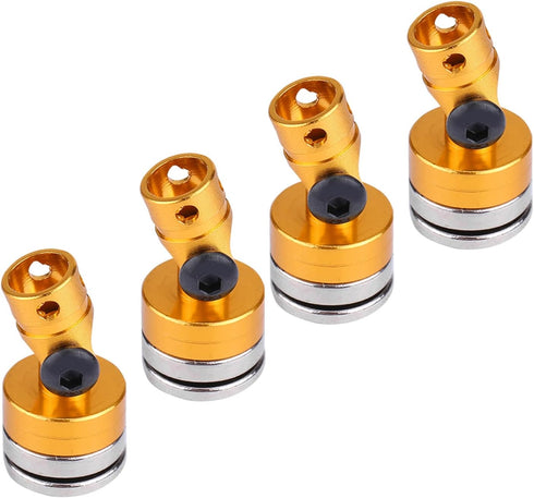 4Pcs SCX10 4WD 1:10(Yellow) Body Shell Mount Column, Magnetic Post Mount, Body RC Car Magnetic Shell Post Model Car