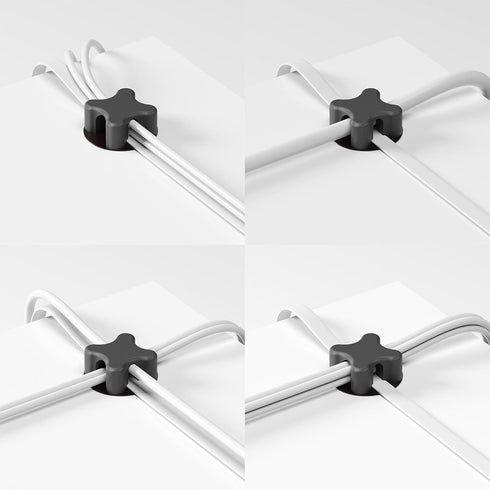 Magnetic Cable Holder Clip, Desktop Cord Keeper Organizer for Home Office Supplies, Wire Management (Black 10Pcs)
