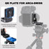1/4 Inch Camera(K-12) koolehaoda Foldable L-Shaped Quick Release Plate Camera L Bracket Vertical Horizontal Switching