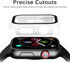 Miimall Compatible for Apple Watch Series 3 38mm Case with Screen Protector, Anti-Scratch Shockproof Hard PC Bumper