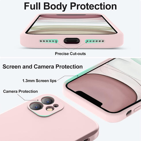 Vooii iPhone 11 Case - Chalk Pink, Upgraded Liquid Silicone, Square Edges, Camera Protection, Soft Microfiber Lining.