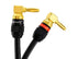 Sewell Deadbolt Right-Angle Banana Plugs, 12 Pairs Quick Connect Gold Plated Speaker Plugs (90 Degree)