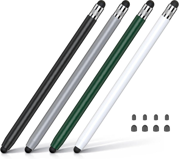 HATOKU 4 Packs Stylus Pen for iPad & Touchscreen Devices, Dual Tip Rubber