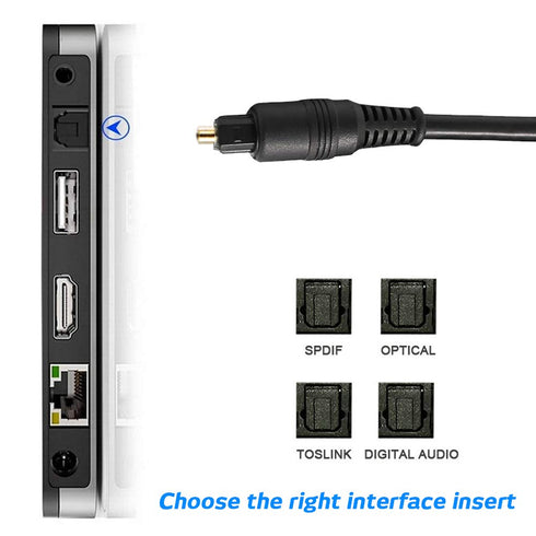 DaKuan 2 Pack Digital Optical Audio Cable, 6 Feet, Home Theater Fiber Optic Toslink Male to Male
