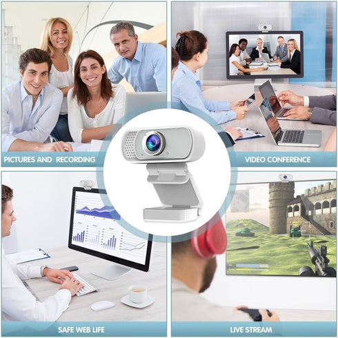 ZIQIAN 1080P 110 2,Video usb c webcam Webcam,Live Streaming Web Camera with Stereo Microphone, Desktop or Laptop USB