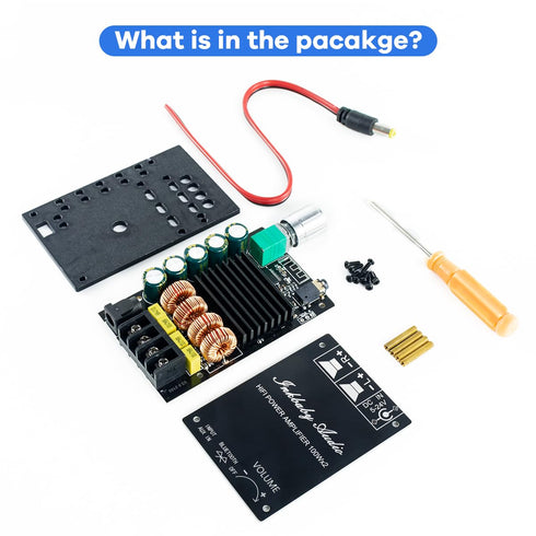 200W Bluetooth 5.0 Amplifier Board TPA3116D2, 100W+100W Stereo Dual Channel Amp Board for Home Speakers