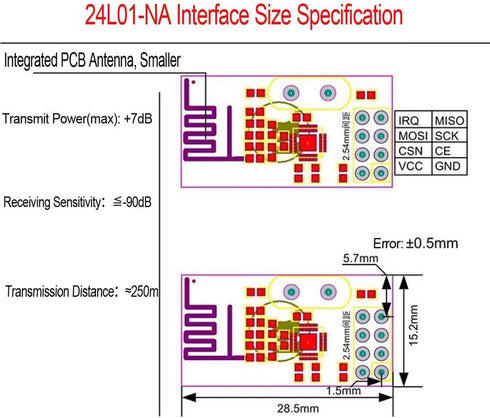 NEW 12pcs NRF24L01+ 2.4GHz Wireless RF Transceiver Module for Arduino