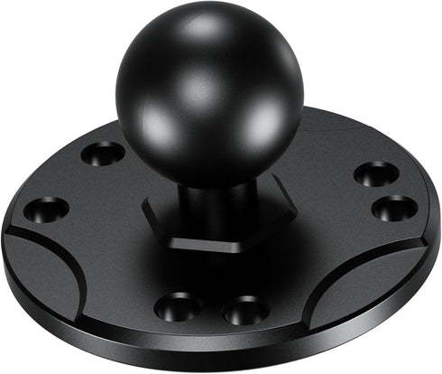BRCOVAN 1'' Ball Mount Base with Aluminum Alloy AMPS Hole Round Plate & 1'' TPU Ball Adapter