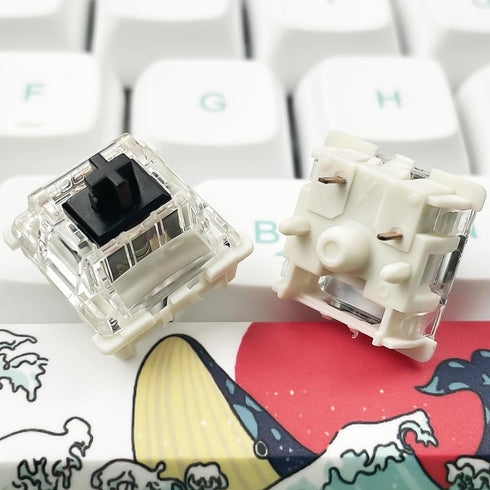 DRAOZA Gateron G Black Pro 3.0 Switches, 5 Pin Pre Lubed RGB SMD Linear Switches for MX Gaming Mechanical Keyboard