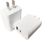 SinitoAula 30W USB-C Charger Block with Extra USB-A Port (White, 2pcs), Fast Charging