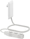 LIDER Flat-Face Outlet Extender with 3 Receptacles, Ultra-Thin Wall Plate Plug with Cord