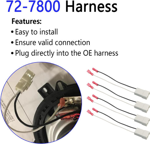Speaker Connector Wire Harness, Replace 72-7800 Compatible with Honda Civic, CR-V, Accord, Acura, 4 Pack