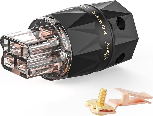 Viborg VF523 HiFi Power Connector IEC C19 - Pure Copper 20A Female High End Power Plug for 8MM Audiophile Cable