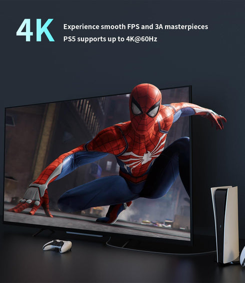 HDMI to Displayport Adapter, 4K@60Hz Active HDMI Male to DP Female Converter for PC, NVIDIA, AMD, PS4/5