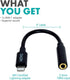 Movo IMA-1 Female 3.5mm TRRS Microphone Adapter Cable to Lightning Connector Dongle for Apple iPhone, iPad