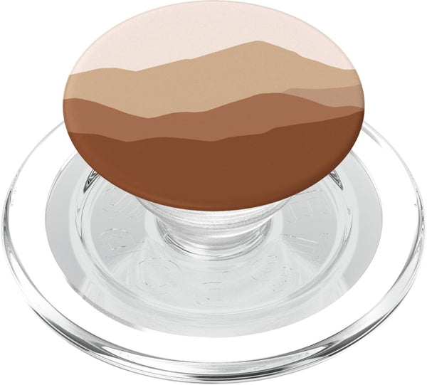 PopSockets MagSafe PopGrip for iPhone: Minimal Boho Mountain Desert Tan Brown