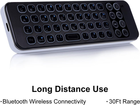 iPazzPort Mini Bluetooth Keyboard, QWERTY Handheld Backlit Wireless Keypad for AMZ Fire TV Stick 4K Max
