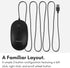 Macally Silent USB Wired Mouse - Slim & Compact for Apple Mac or Windows PC Laptop/Desktop - Black