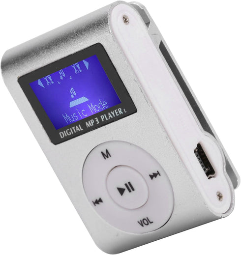 wendeekun MP3 MP3 MP3 Clip Player, Digital Lossless Music Player, Portable Mini Music Player Sports BackClip LCD Screen