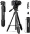 Jishane Camera Tripod, Travel Tripod for Camera Canon EOS Rebel Nikon, 61" Lightweight