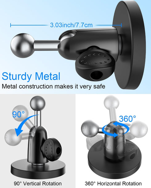 Magnetic Tablet Holder, iPad Magnetic Mount for Fridges, Metal Rack, Compatible with 4.7-12.9" Phones and Tablets