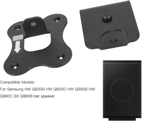 Speaker Wall Mounts for Samsung Q930B Q930C Q990B Q990C, Metal Adjustable Bracket, Space Saving Design