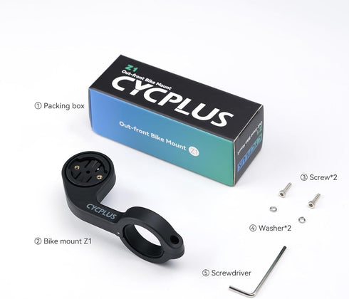CYCPLUS Cycling Out Front Bike Mount Designed for All Cycling Computers, Garmin Edge 520 530 820 830 1000 GPS and Other