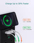 Addtam Multi Plug Outlet Surge Protector Wall Mount with 12 Outlet Extender, 3 USB Ports, Black Power Strip