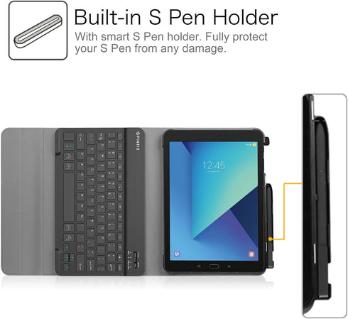 Fintie Keyboard Case for Samsung Galaxy Tab S3 9.7 (Model SM-T820/T825/T827) with Detachable Bluetooth Keyboard