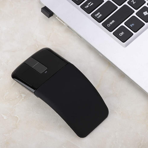 Travel Wireless Mouse, Thin Portable Folding Optical Mouse with Receiver for Computer
