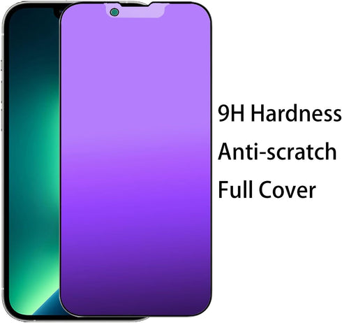 2 PCS Anti-Blue Privacy Matte Tempered Glass for iPhone 14 Pro Max, Anti-Glare Anti-Spy Screen Protector Film