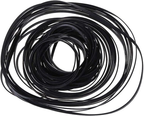 hejhncii 50 Pcs 3Mm Wide Flat Cassette Tape, Machine Belt Common Rubber Belt,
