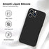 Silicone Case for iPhone 15 Pro Max, Black - Soft Liquid Silicone Phone Case with Full Body Microfiber Lining, 6.7