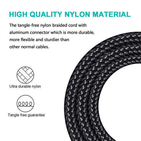 Braided 6ft Mini USB Cable Type A Male to Mini B for GoPro Hero 3+, PS3 Controller, MP3 Player, Garmin, Canon.