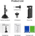TELESIN Aluminum Camera Suction Cup Car Mount with Phone Holder, Windshield Dashboard Accessories for GoPro 12 11 10 9