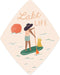 Lantern Press Sticker Vintage Summer Series, Lake Life Paddle Board, Die Cut