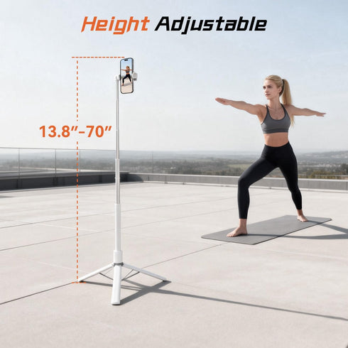 Generic 360 70" New Phone Selfie Stick Tripod with Remote,PortableExtendable Mobile Selfie Stick Rotatable Compatible