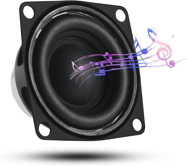 2Pcs 2" 4Ohm 10W Full Range Audio Speaker, Stereo Woofer Loudspeaker for Arduino, 2inch 4Ohm 10W