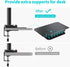 MOUNT PRO Monitor Mount Reinforcement for Thin Desk and Other Fragile Table Tops, Steel Bracket Plate Fits Monitor Arm