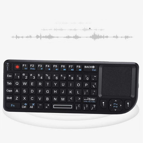 Wireless Keyboard Ultra Mini Touchpad, Rechargeable Backlit Keyboard with Infrared Indicator
