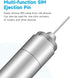 ElevateTech 2 1 Reset SIM Card Removal Tool with Cleaning Brush in Portable Keyring Keychain Pins Needle Opener