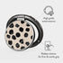 BURGA Stylish Metal Cell Phone Ring Stand Holder, Finger Grip Kickstand 360 Degree Rotation, Black Polka Dots Nude Almond Latte Universal Compatible with iPhone iPad Samsung Galaxy Huawei Google Pixel