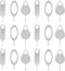 NUOBESTY 100 Pcs Steel Sim Removal Tools and Ejector Pins for Smartphones