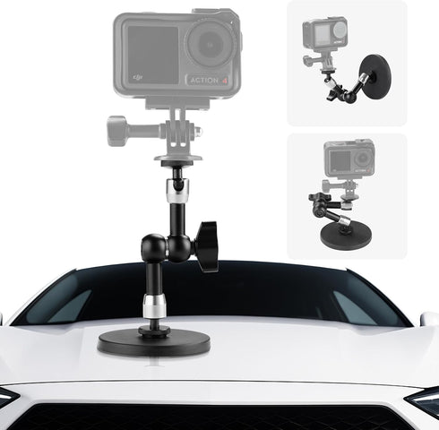 Selens Adjustable Car Magnetic Camera Mount Kit: 88MM Magnetic Base and 6inch Magic