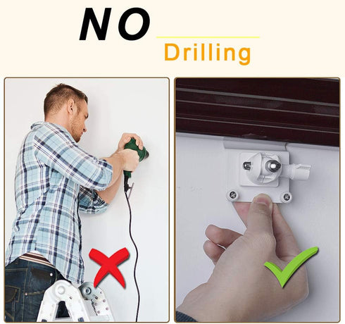 HOLACA Vinyl Siding Clips for Arlo, Stick Up Cam Pro, Eufy Security Camera Mounting Hooks, 2 Pack, White