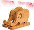 WOONEKY Bamboo Elephant Phone Holder - Sturdy Desk Stand
