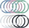 12 Pieces Magnetic Wireless Charger Metal Rings, 6 Colors, Ultra Thin Compatible with MagSafe Wireless Charger
