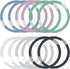 12 Pieces Magnetic Wireless Charger Metal Rings, 6 Colors, Ultra Thin Compatible with MagSafe Wireless Charger