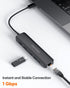 USB C Hub with Ethernet, CableCreation 7 in 1 4k@60Hz HDMI Multiport Adapter with 100W PD, 2 USB 3.0 Ports